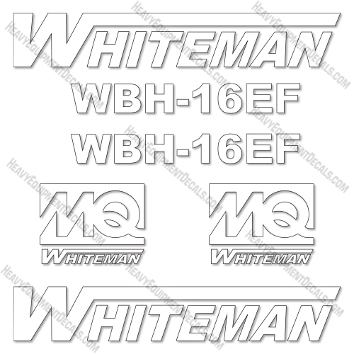 Whiteman WBH-16EF Decal Kit Concrete Buggy- Aftermarket Kit  