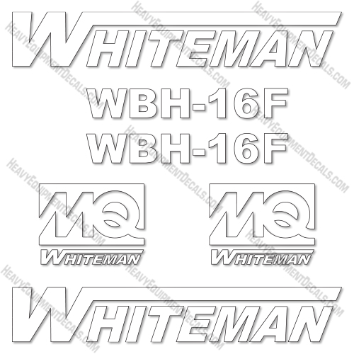 Whiteman WBH-16F Decal Kit Concrete Buggy- Aftermarket Kit  
