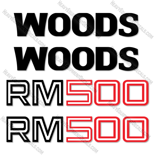 Woods RM500 Decal Kit Rotary Mower- Aftermarket Kit  decal kit