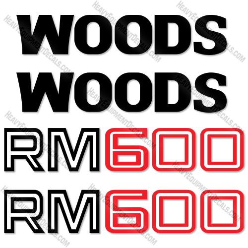 Woods RM600 Decal Kit Rearmount Finish Mower- Aftermarket Kit  decal kit