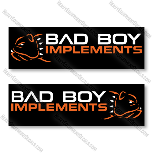 Bad Boy Implements 13 Inch Set of 2 Decal Kit Mower - Aftermarket Kit decal kit
