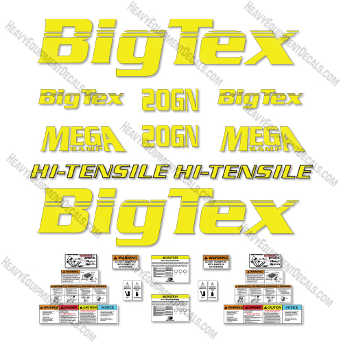 BigTex 20GN Decal Kit Gooseneck Trailer- Aftermarket Kit big, big tex, bigtex, decal kit, tex
