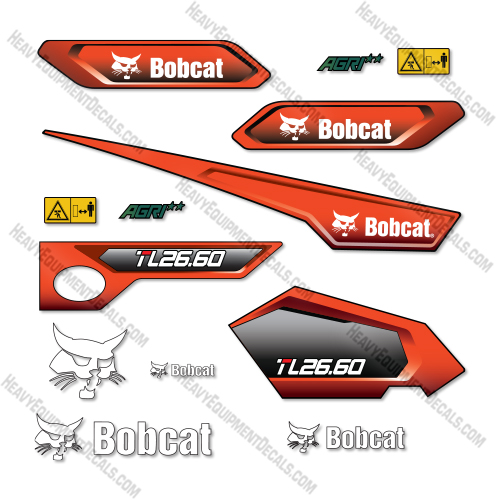 Bobcat TL26.60 Decal Kit Telehandler - New Style - Aftermarket Kit 