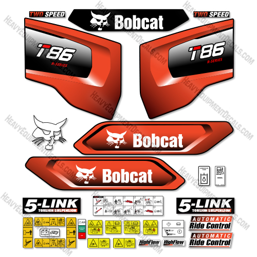 Bobcat T86 Decal Kit Track Loader- Aftermarket Kit 