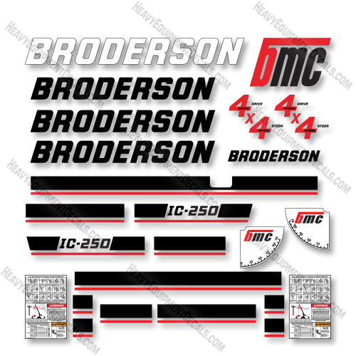 Broderson IC250 Decal Kit Crane - Aftermarket Kit  bmc, decal kit
