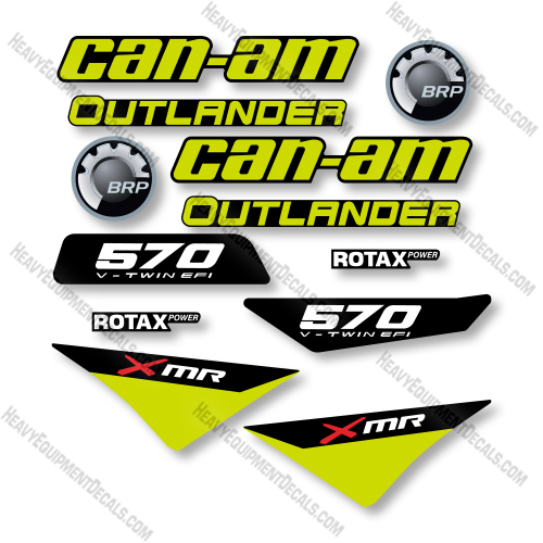 Can-Am 570 XMR Manta Green Decal Kit UTV - Aftermarket Kit 