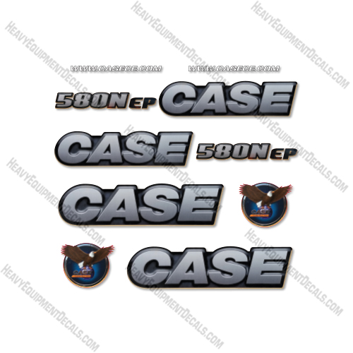 Case 580N EP Decal Kit Backhoe Loader - Aftermarket Kit decal kit