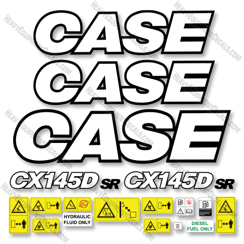 Case CX145D SR Decal Kit Crawler - Aftermarket Kit 