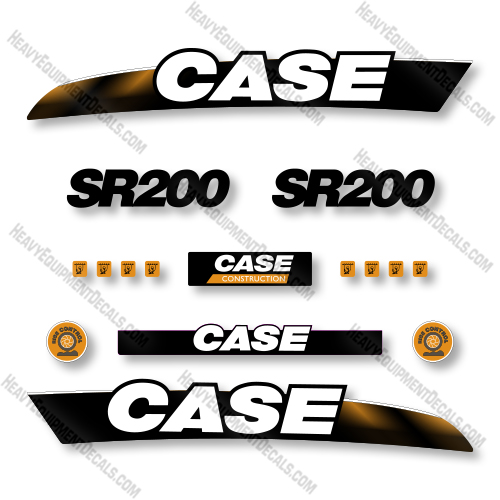 Case SR200 2011 Decal Kit Skid Steer Loader - Aftermarket Kit  