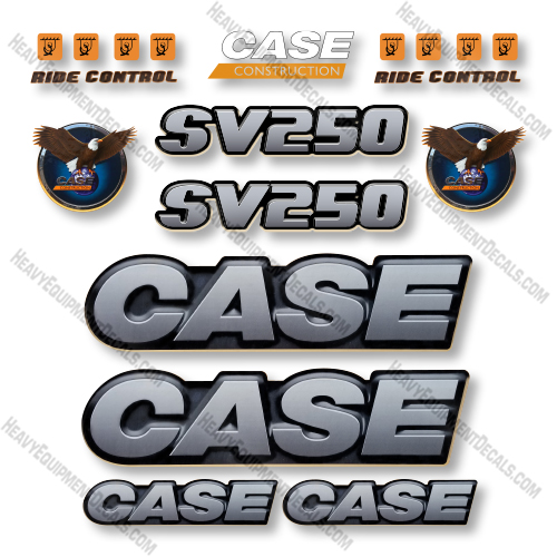 Case SV250 Decal Kit Skid Steer Loader - Aftermarket Kit 