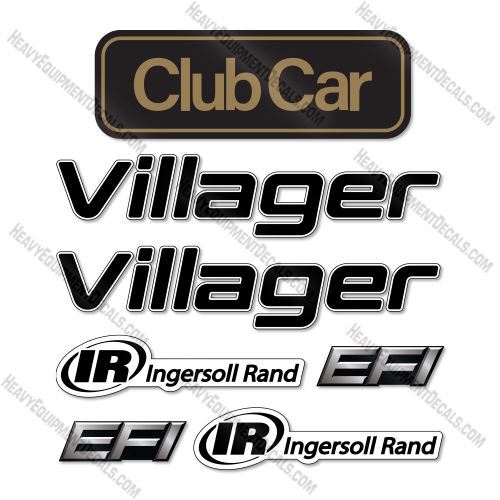 Club Car Villager Decal Kit Shuttle - Aftermarket Kit  