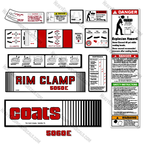 Coats 5050e Decal Tire Changer - Aftermarket Kit 