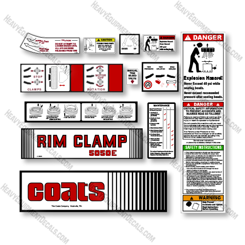 Coats 5050e Decal Tire Changer - Aftermarket Kit 