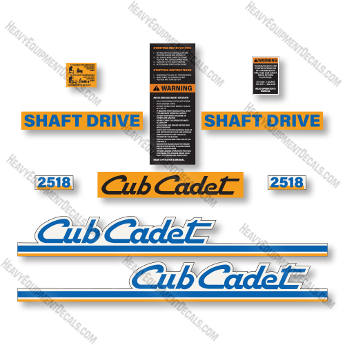 Cub Cadet 2518 Decal Kit Tractor - Aftermarket Kit 