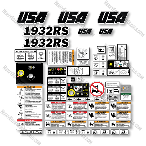 Custom USA Upgrade Fits JLG 3246E2 Decal Kit Scissor Lift 3246, 3246e2, decal kit, fit,