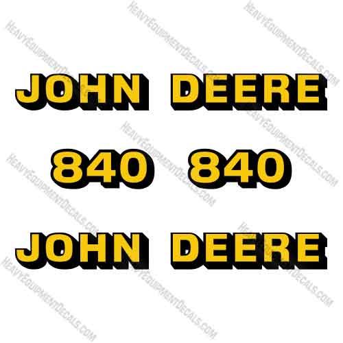 John Deere 840 Decal Kit Front End Loader - Aftermarket Kit 840, decal kit, deere, john deere