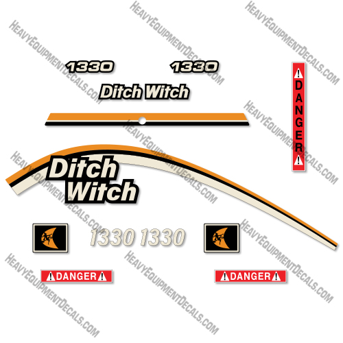 Ditch Witch 1300 Decal Kit Trencher - Aftermarket Kit  45, decal kit, ditch-witch, ditchwitch, trencher