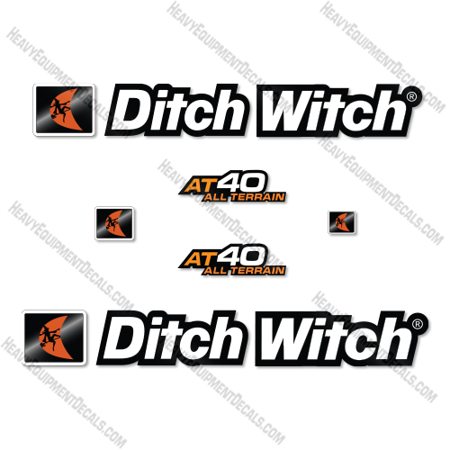 Ditch Witch AT40 Decal Kit Horizontal Directional Drill- Aftermarket Kit decal kit, ditch-witch, ditchwitch