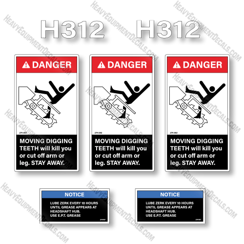 Ditch Witch H312 Decal Kit Chain Trencher - Aftermarket Kit    decal kit, ditch-witch, ditchwitch, trencher