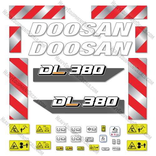 Fits Doosan DL380 7 Decal Kit Wheel Loader  