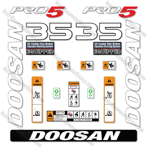 Doosan G35S-7 Decal Kit Forklift - Aftermarket Kit  decal kit, decals ,doosan, 