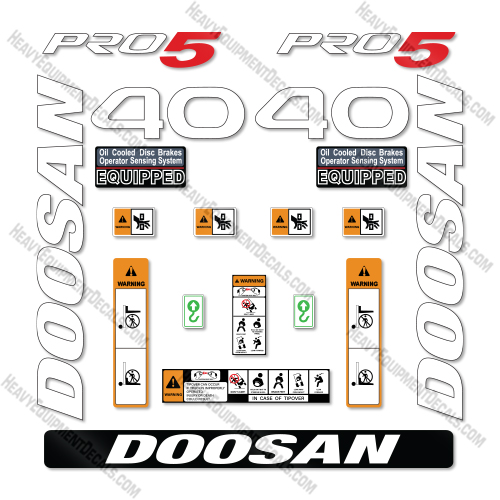 Doosan G40S-7 Decal Kit Forklift - Aftermarket Kit   decal kit, decals ,doosan, 