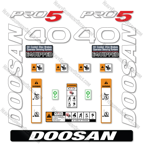 Doosan G40SC-7 Decal Kit Forklift - Aftermarket Kit   decal kit, decals ,doosan, 