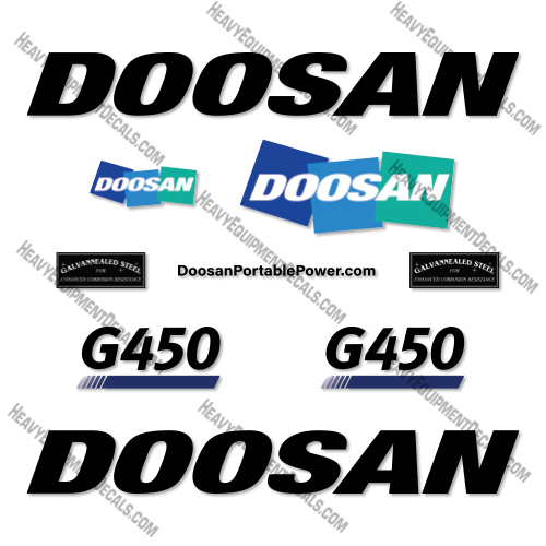 Doosan G450 Decal Kit Generator - Aftermarket Kit  decal kit, decals ,doosan, da30