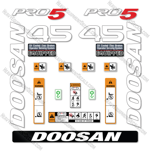 Doosan G45SC-7 Decal Kit Forklift - Aftermarket Kit  decal kit, decals ,doosan, 