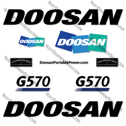 Doosan G570 Decal Kit Generator -  Aftermarket Kit  decal kit, decals ,doosan, pallet jack