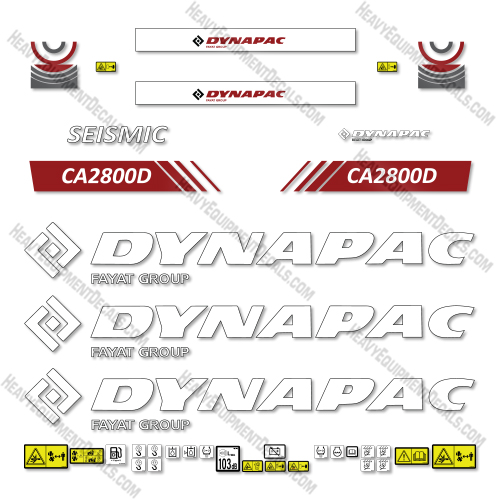 Dynapac CA2800D Decal Kit Compactor - Aftermarket Kit  decals, decal kit, dynapac , compactor