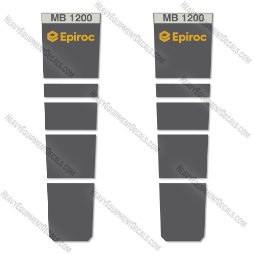 Epiroc MB1200 Decal Kit Hydraulic Breaker -Aftermarket Kit 