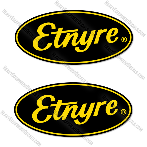 Etnyre Logos 8 inch Decal Kit Trailer - Yellow - Aftermarket Kit  