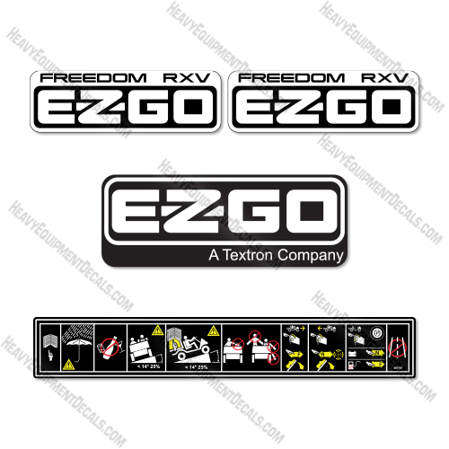 E-Z-GO Freedom RXV Decal Kit PTV - Aftermarket Kit 