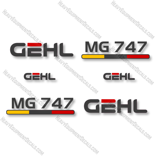 GEHL MG747 Decal Kit Motor Grader - Aftermarket Kit decals, decal kit, gehl