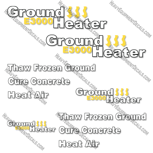 GROUND HEATER E3000 Decal Kit Heater - Aftermarket Kit decals, 6600, ford, decal kit