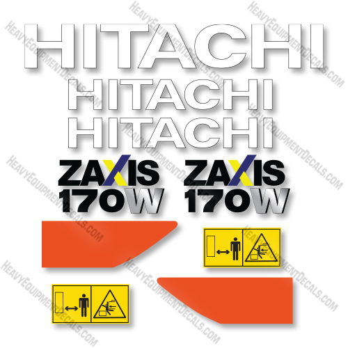Hitachi ZX170W-5 Decal Kit Excavator- Aftermarket Kit   decal kit