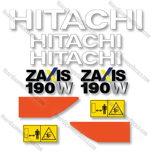 Hitachi ZX190W-5 Decal Kit Excavator- Aftermarket Kit    decal kit