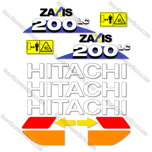Hitachi ZX200LC-6 Decal Kit Excavator- Aftermarket Kit  decal kit,hitachi,decals