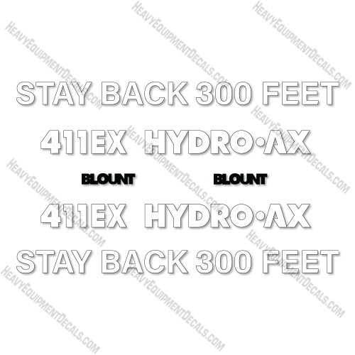 Hydro-Ax 411EX Decal Kit Feller Buncher - Aftermarket Kit decals, decal kit, hydro, hydro ax
