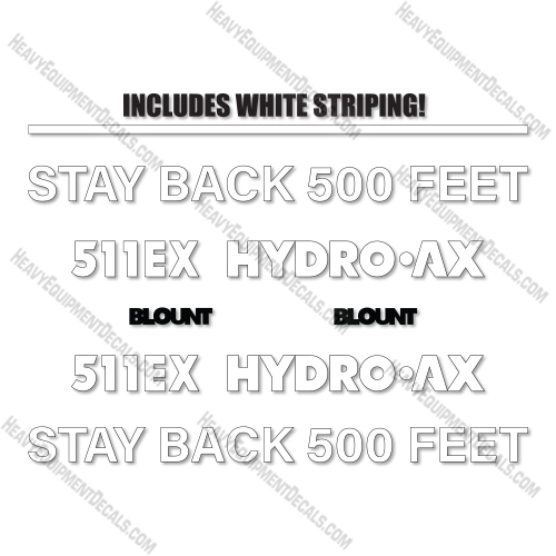 Hydro-Ax 511EX Decal Kit Feller Buncher - Aftermarket Kit  decals, decal kit, hydro, hydro ax