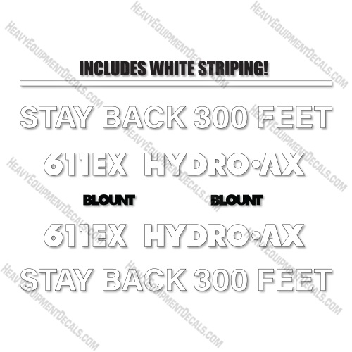Hydro-Ax 611EX Decal Kit Feller Buncher - Aftermarket Kit   decals, decal kit, hydro, hydro ax