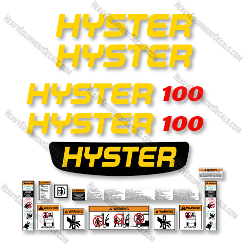 Hyster E100XN 2021+ Decal Kit Forklift  - Aftermarket Kit   hyster,  decal kit, decals
