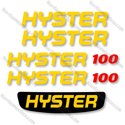 Hyster E100XN 2021+ Decal Kit Forklift  - No Warnings- Aftermarket Kit   hyster,  decal kit, decals