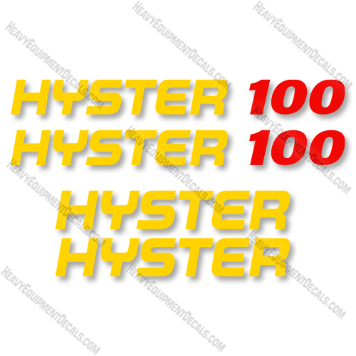 Hyster E100XN Decal Kit Forklift  - No Warnings- Aftermarket Kit   hyster,  decal kit, decals