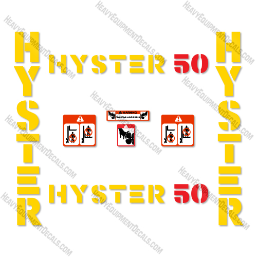 Hyster S50XL Decal Kit Forklift -Aftermarket Kit  hyster, decal kit,decals