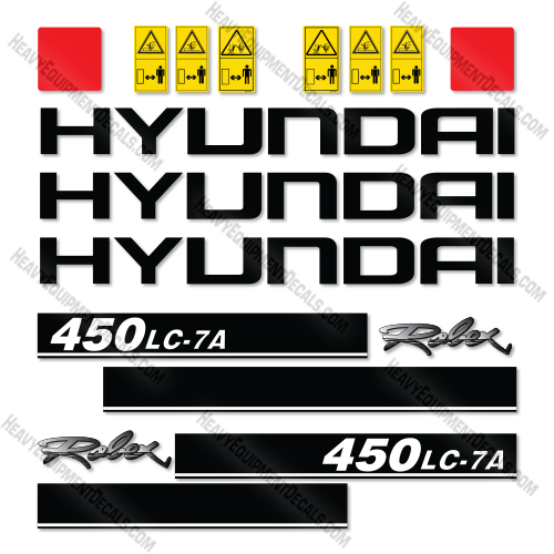 Hyundai 1450LC-7A Decal Kit Excavator- Aftermarket Kit  
