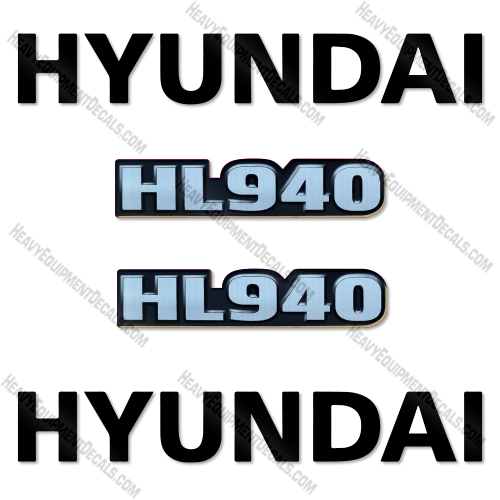 Hyundai HL940 Decal Kit Wheel Loader - Aftermarket Kit 