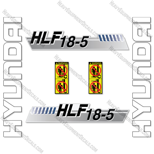 Hyundai HLF18-5 Decal Kit Forklift - Aftermarket Kit decal kit
