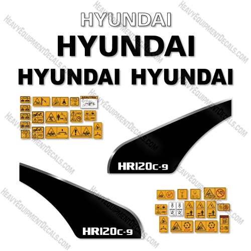 Hyundai HR120C-9 Decal Kit Roller - Aftermarket Kit 